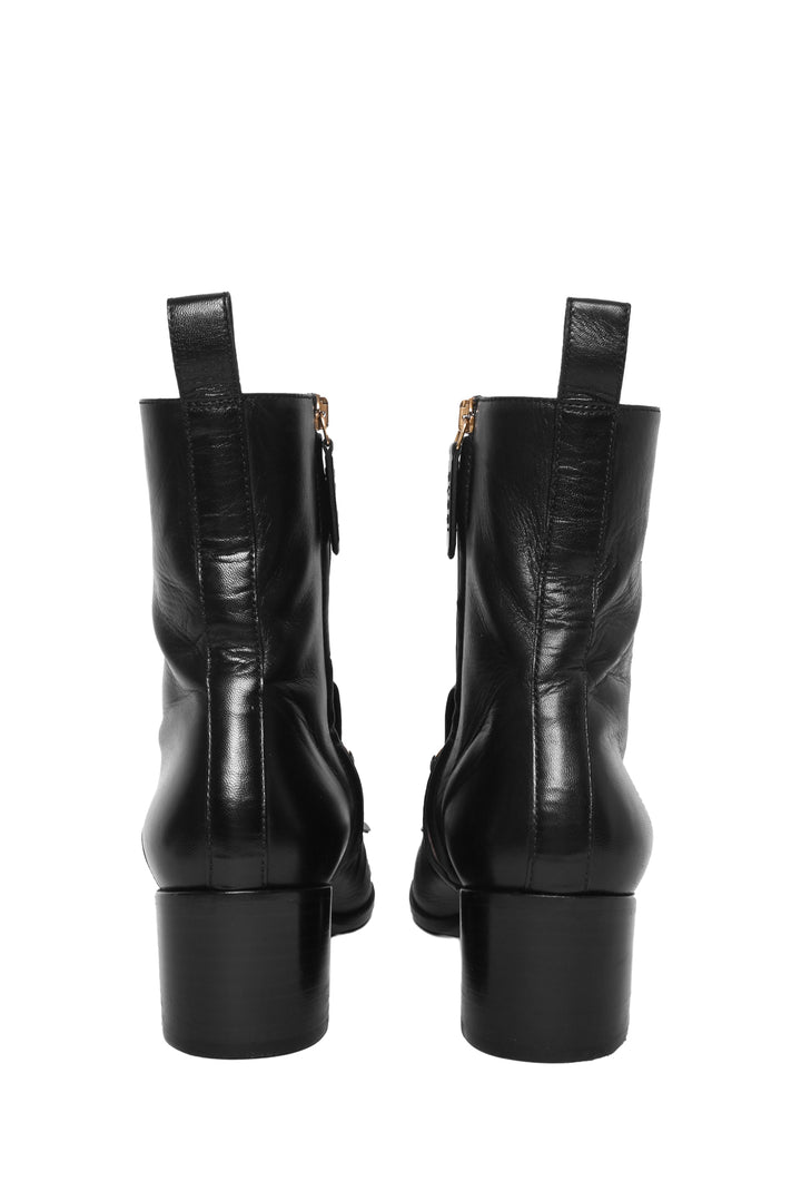 Gucci Size 36 Horsebit Fringe Ankle Boots