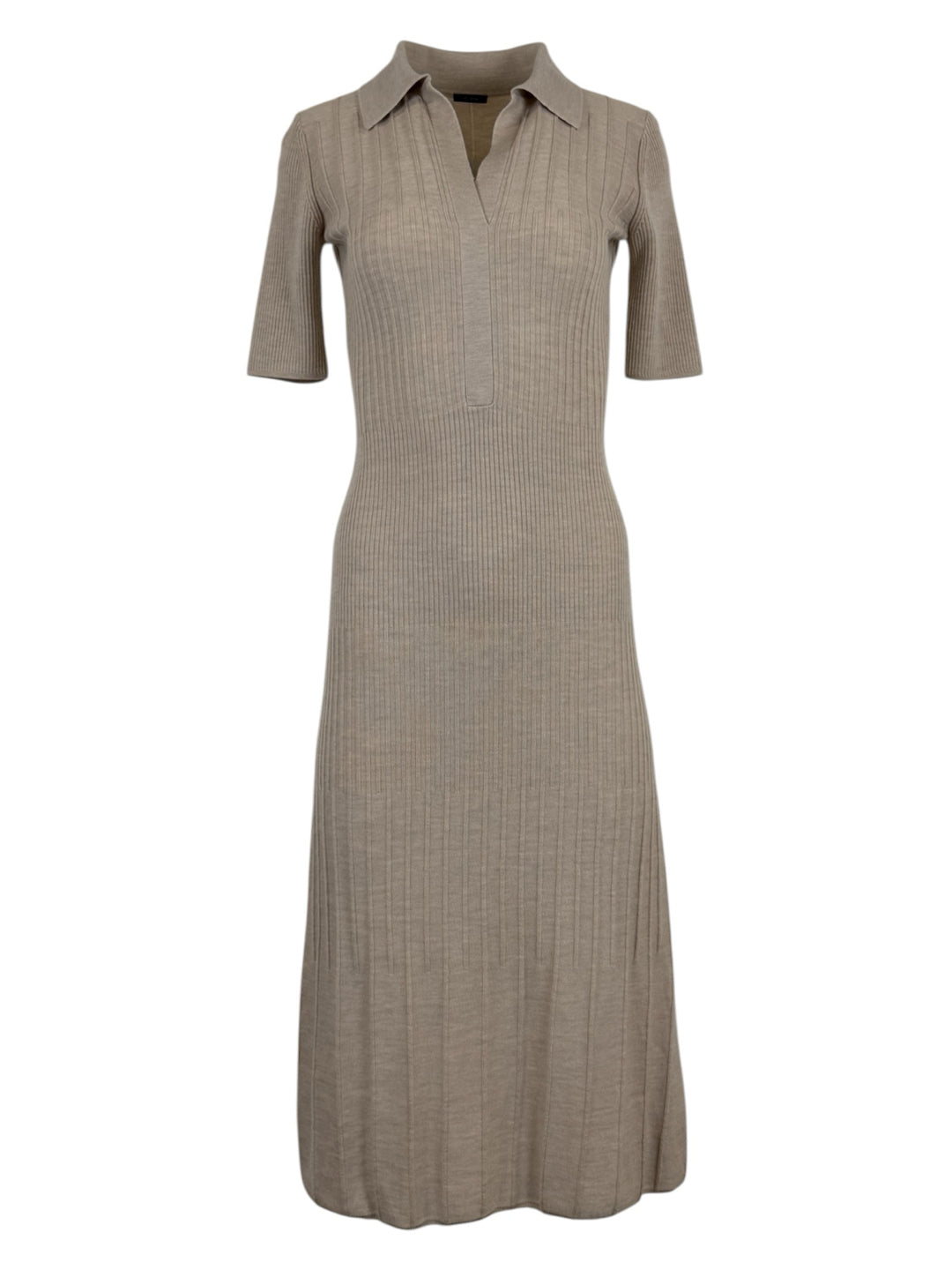 Joseph Size XXS Ribbed Knit Wool Midi Dress