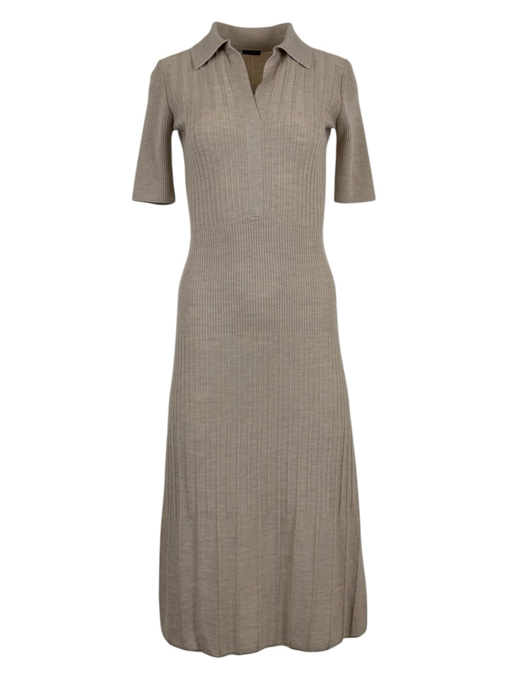 Joseph Size XXS Ribbed Knit Wool Midi Dress