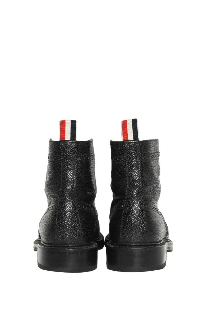 Thom Browne Men's Size 7 Pebble Grain Leather Sole Wing Top Boots