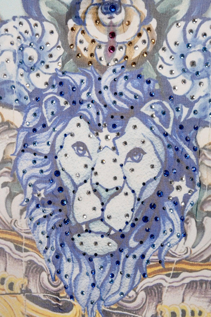 Camilla Size OS Pattern Silk Shawl