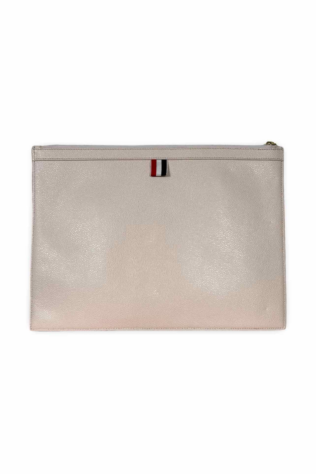 Thom Browne Grosgrain-Loop Trim Calf Leather Clutch