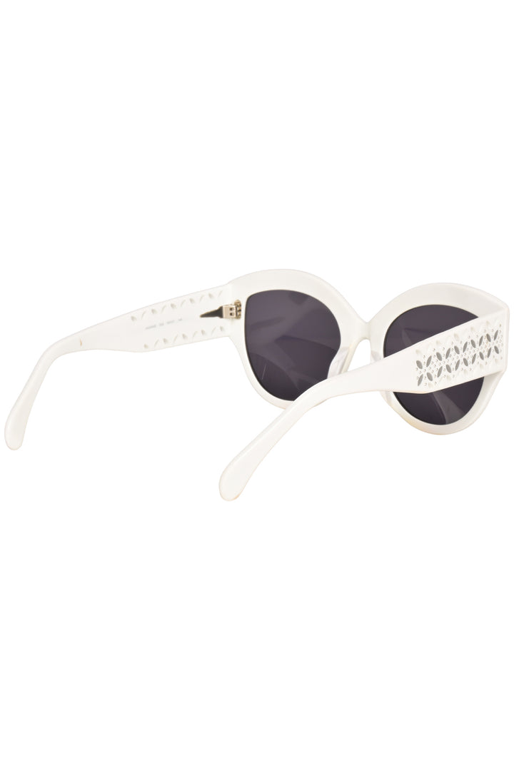 Alaia Laser Cut Round Sunglasses