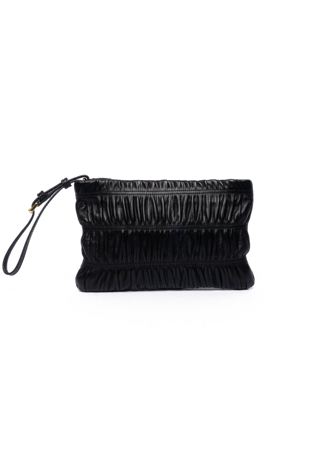 Prada Nappa Gaufre Leather Wristlet