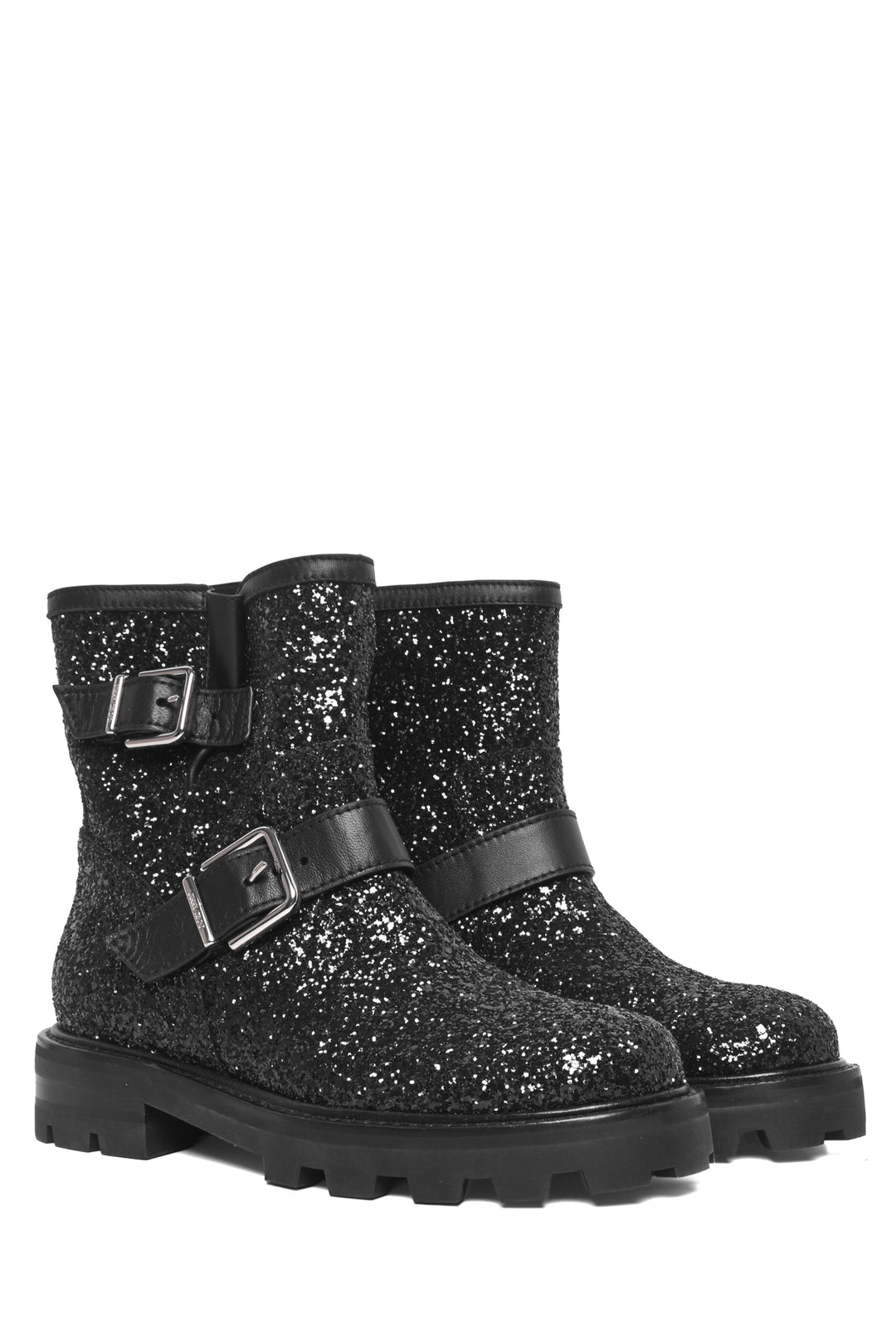 Jimmy Choo Size 37 Youth II Glitter Ankle Boots