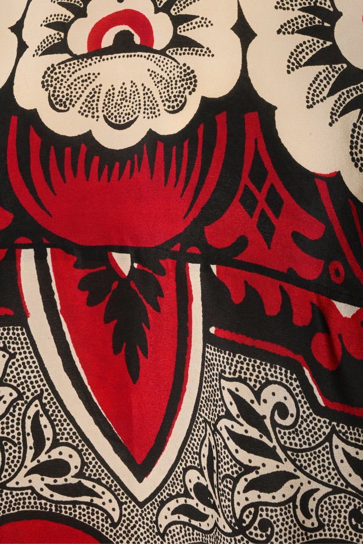 Valentino Size 8 Printed Midi Dress