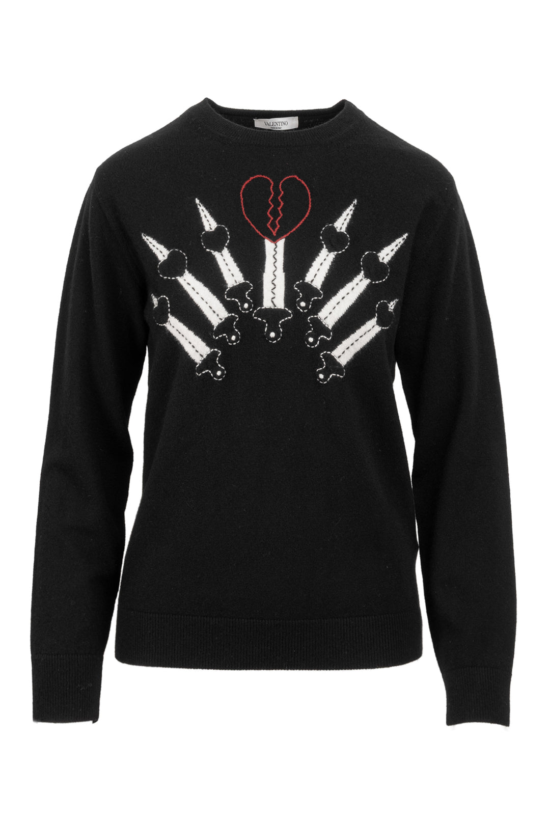 Valentino Size XS Love Blade Wool & Cashmere Blend Sweater