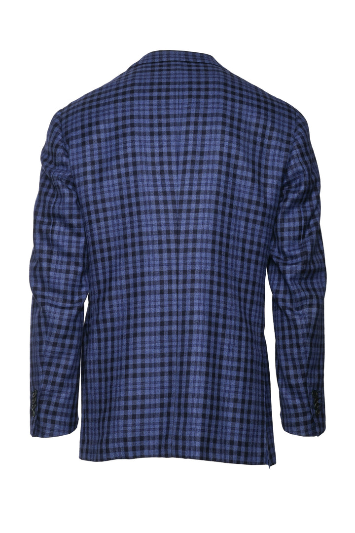 Kiton Size 42 Men's Checked Cashmere Blazer