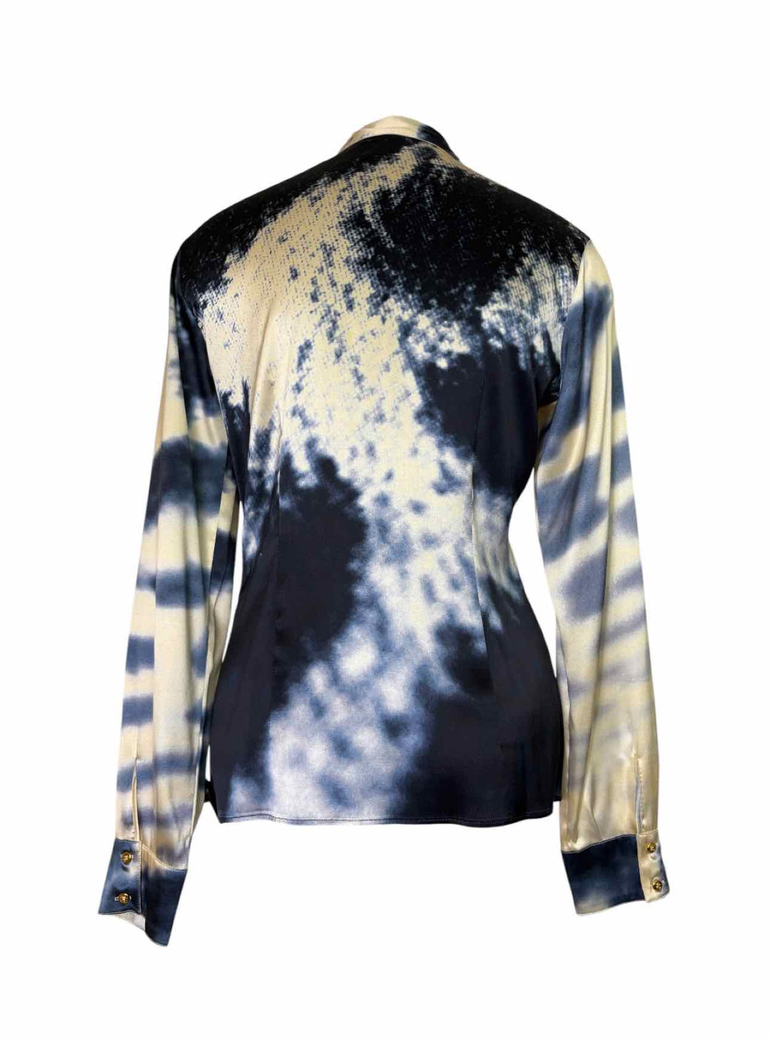 Roberto Cavalli Size 44 Silk Pattern Blouse