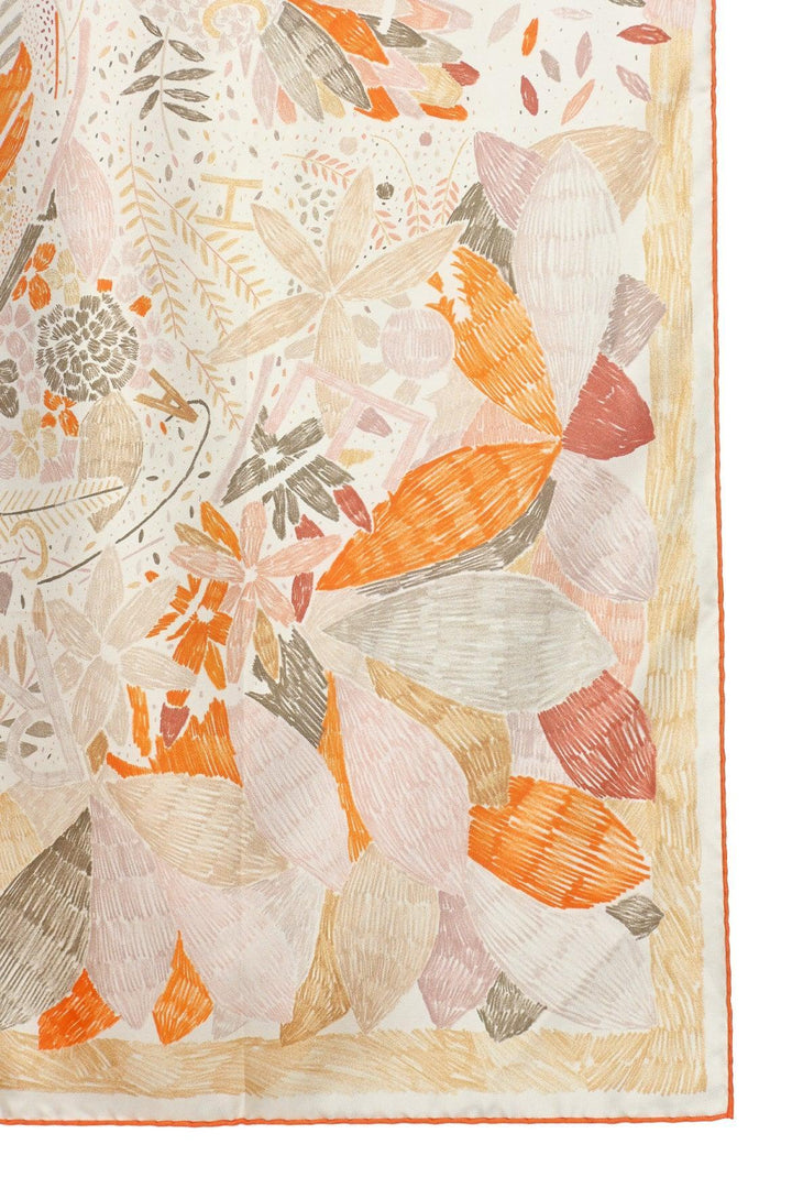 Hermes Nigel Peake Chacun Fait Son Nid 90 Silk Scarf