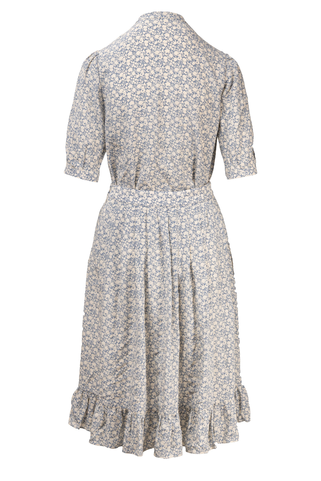 Celine Size S/M Floral Silk Bow Tie Shirt & Pleated Midi Skirt Set