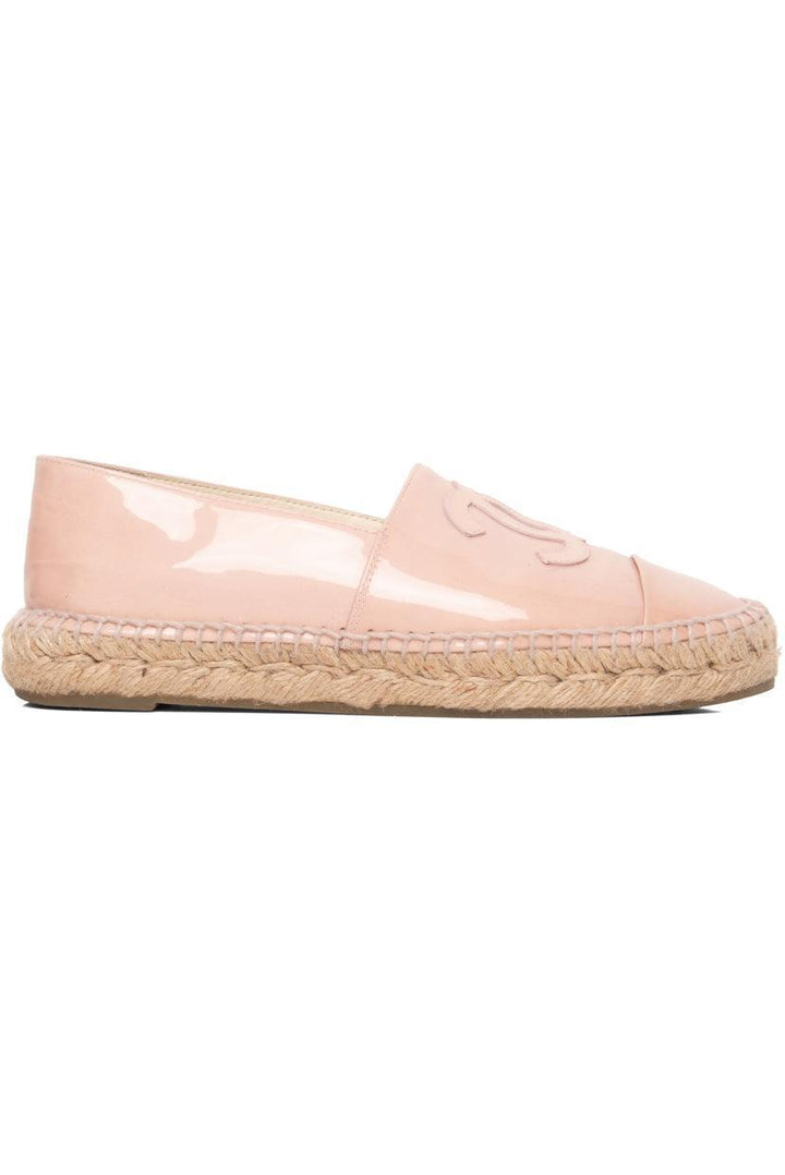 Chanel Size 36 Patent Leather Espadrille Flats