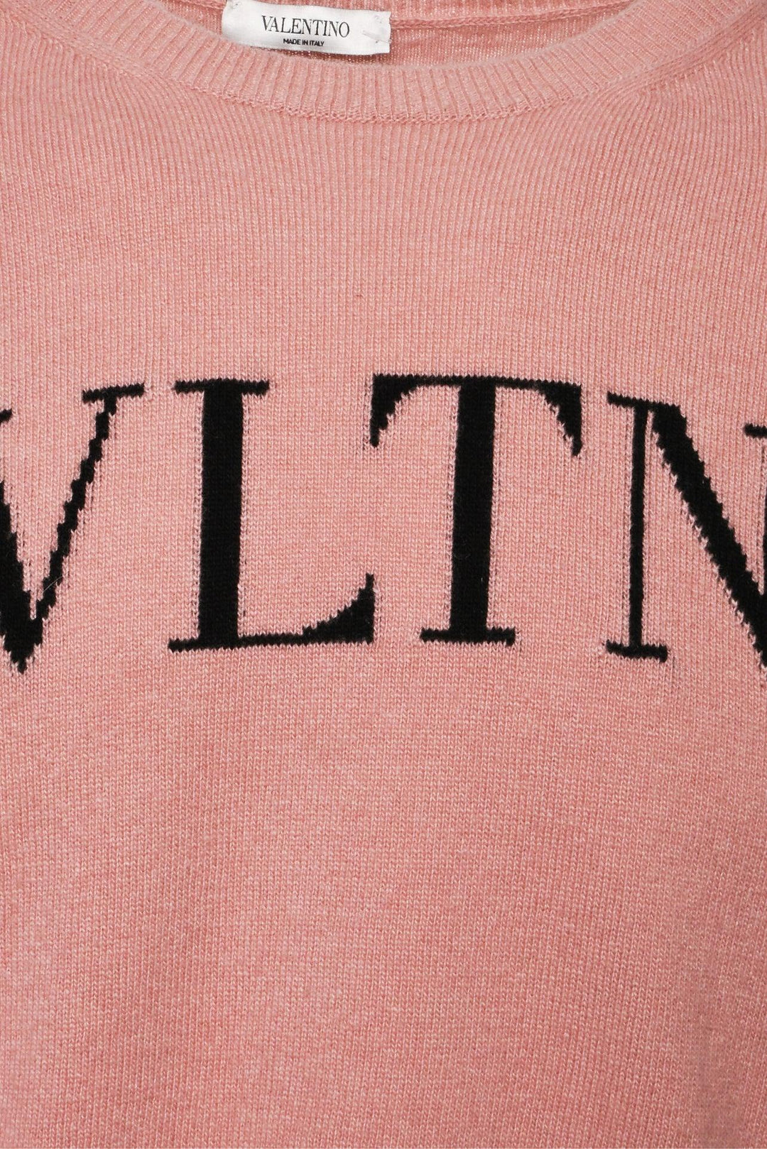 Valentino Size L Men's VLTN Intarsia Wool and Cashmere Sweater