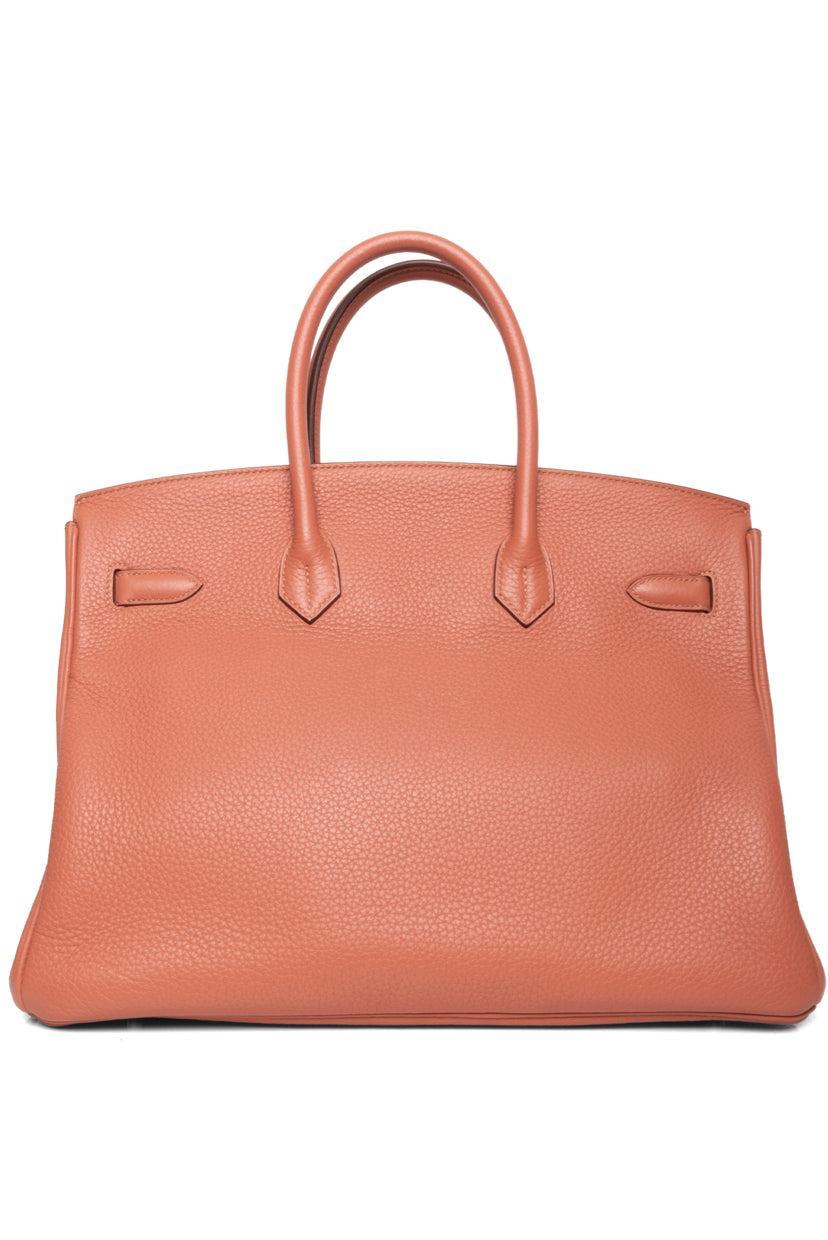 Hermes 2013 Peach Crevette Togo Leather Birkin 35 Retourne