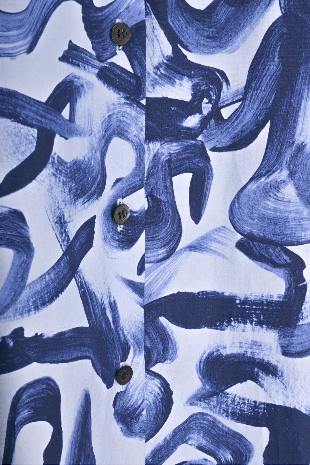 Dries Van Noten Heris Paint Brush Abstract Button Down Blouse