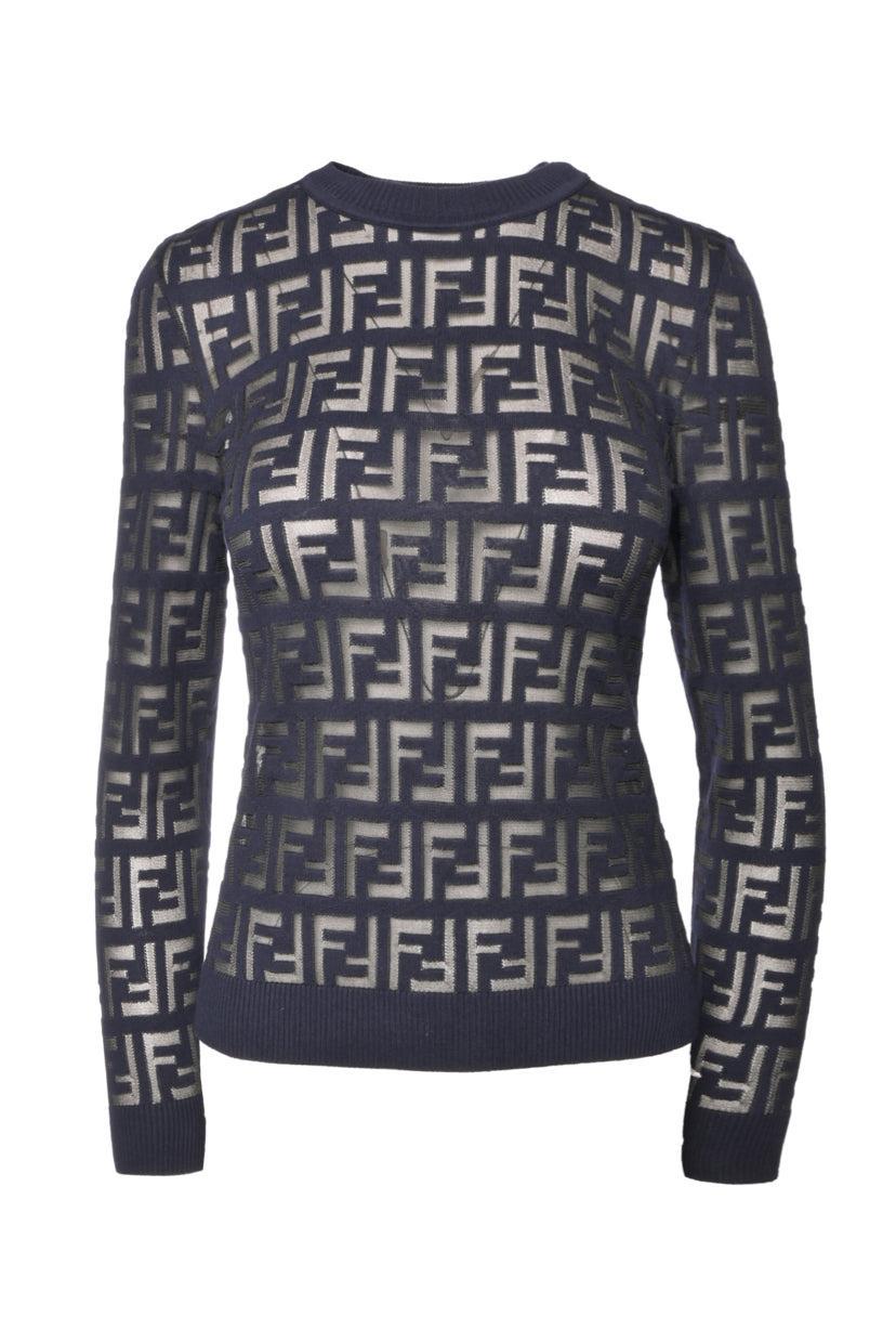 Fendi Size 38  Forver Fendi Sheer Pullover Sweater