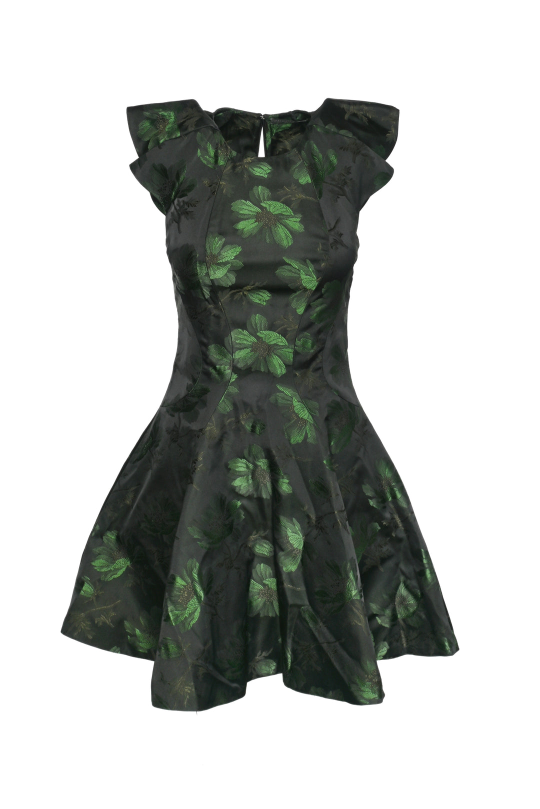 Alexander Mcqueen Size 42 2015 Jacquard Floral Mini Dress