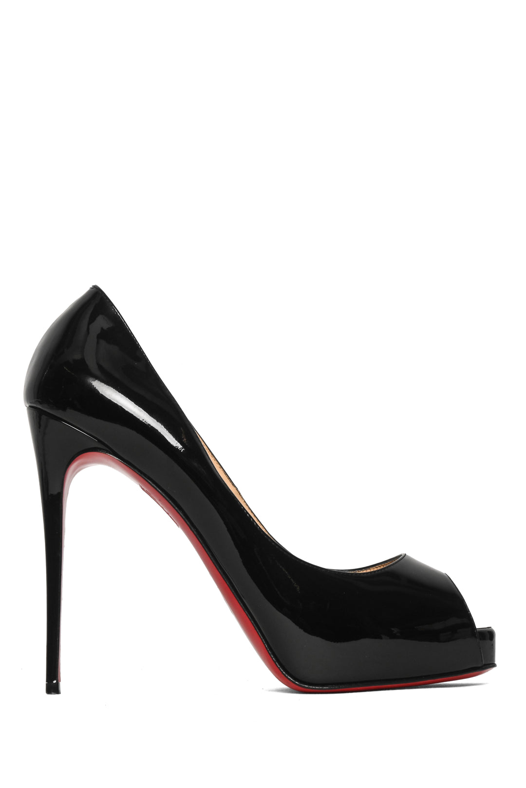Christian Louboutin Size 39 New Very Prive 120mm Peeptoe Patent Leather Pumps