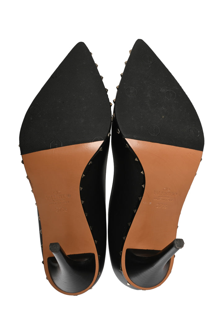 Valentino Size 37.5 Leather Rockstud Soul Pumps