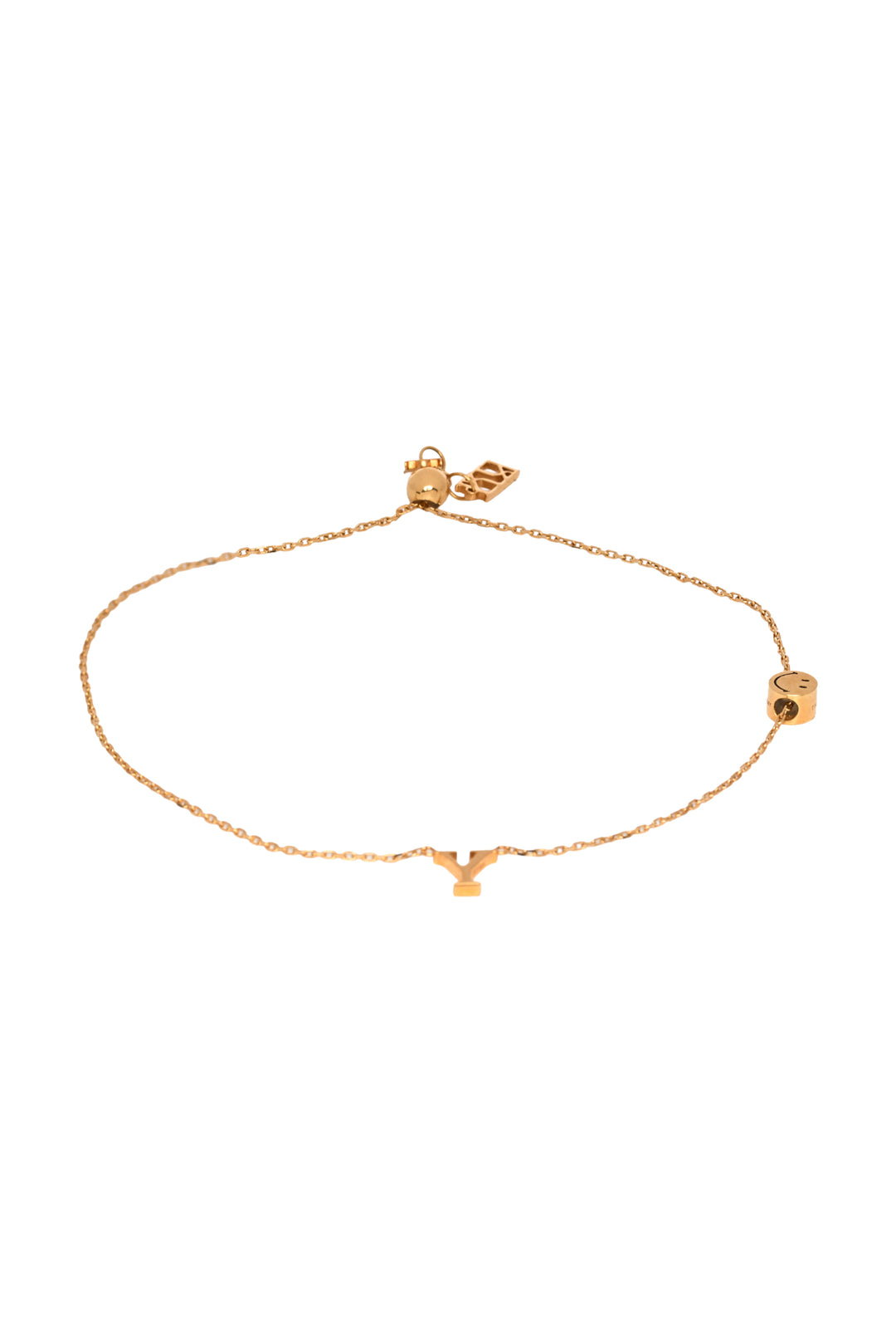 Kklue 18K Smiley Personalized Letter Bracelet