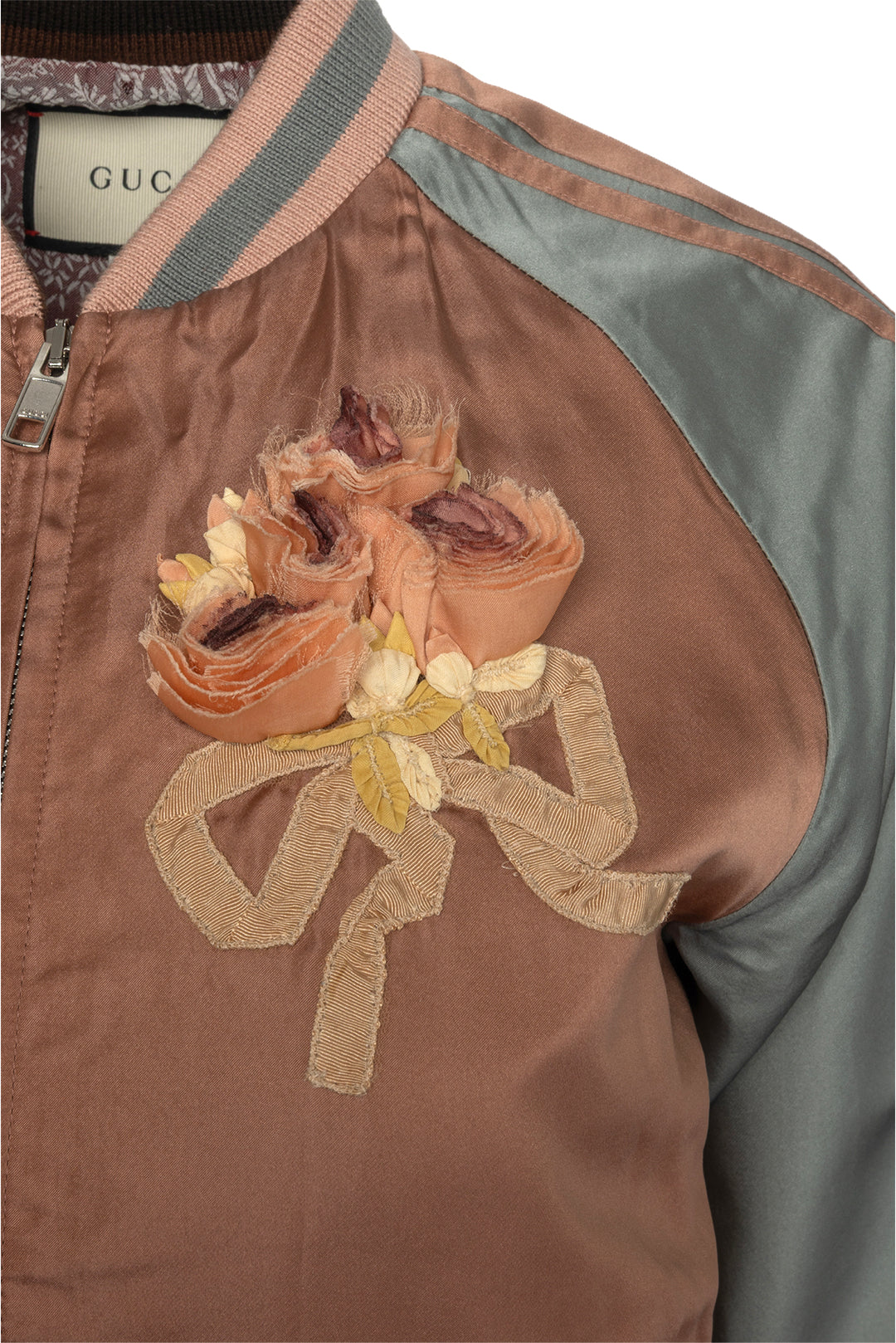 Gucci Size 40 Sequinned Guccy Cat Bomber Jacket