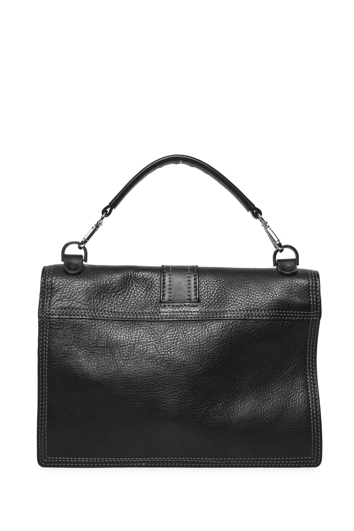 Diesel Miss-Match Grained & Smooth Leather Flap Crossbody