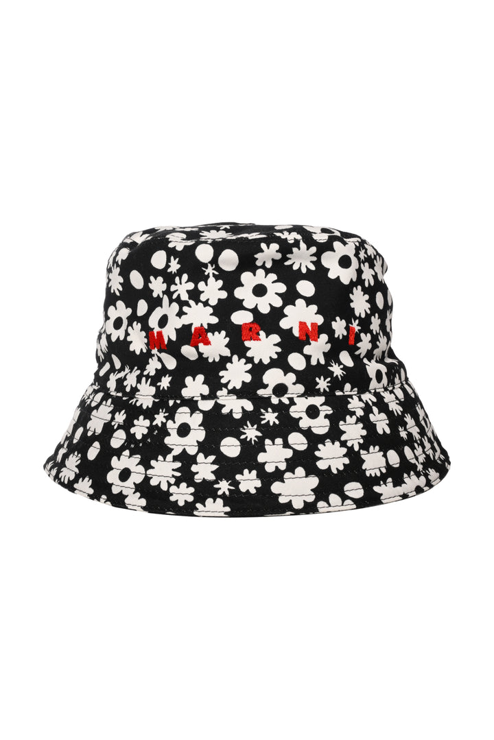 Marni Size M Floral Logo Bucket Hat