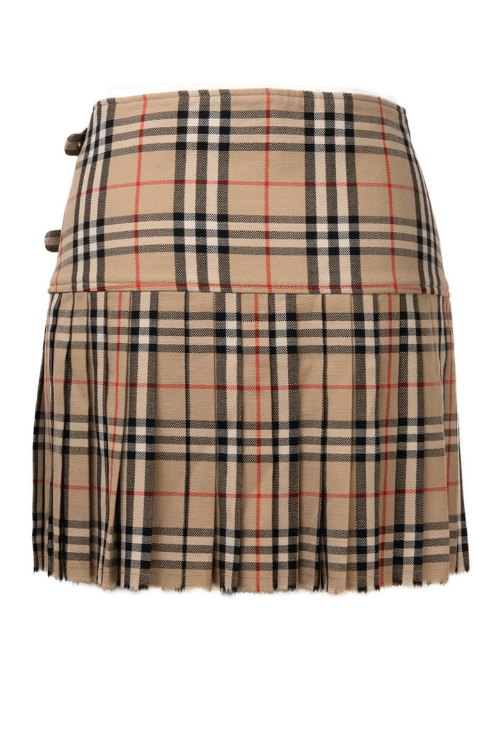 Burberry Size 2 Wool Check Mini Kilt