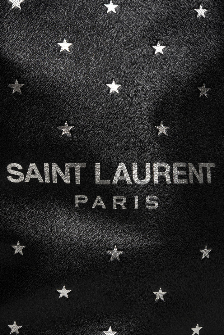 Saint Laurent 2019 All Over Silver Star Teddy Bucket Bag