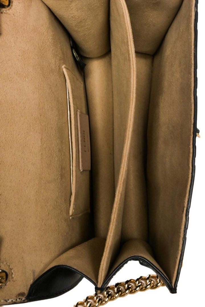 Fendi Kan U Small Zucca Embossed Shoulder Bag