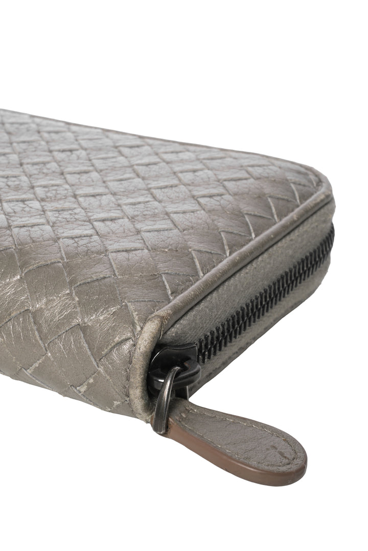 Bottega Veneta Continental Zip Intrecciato Wallet