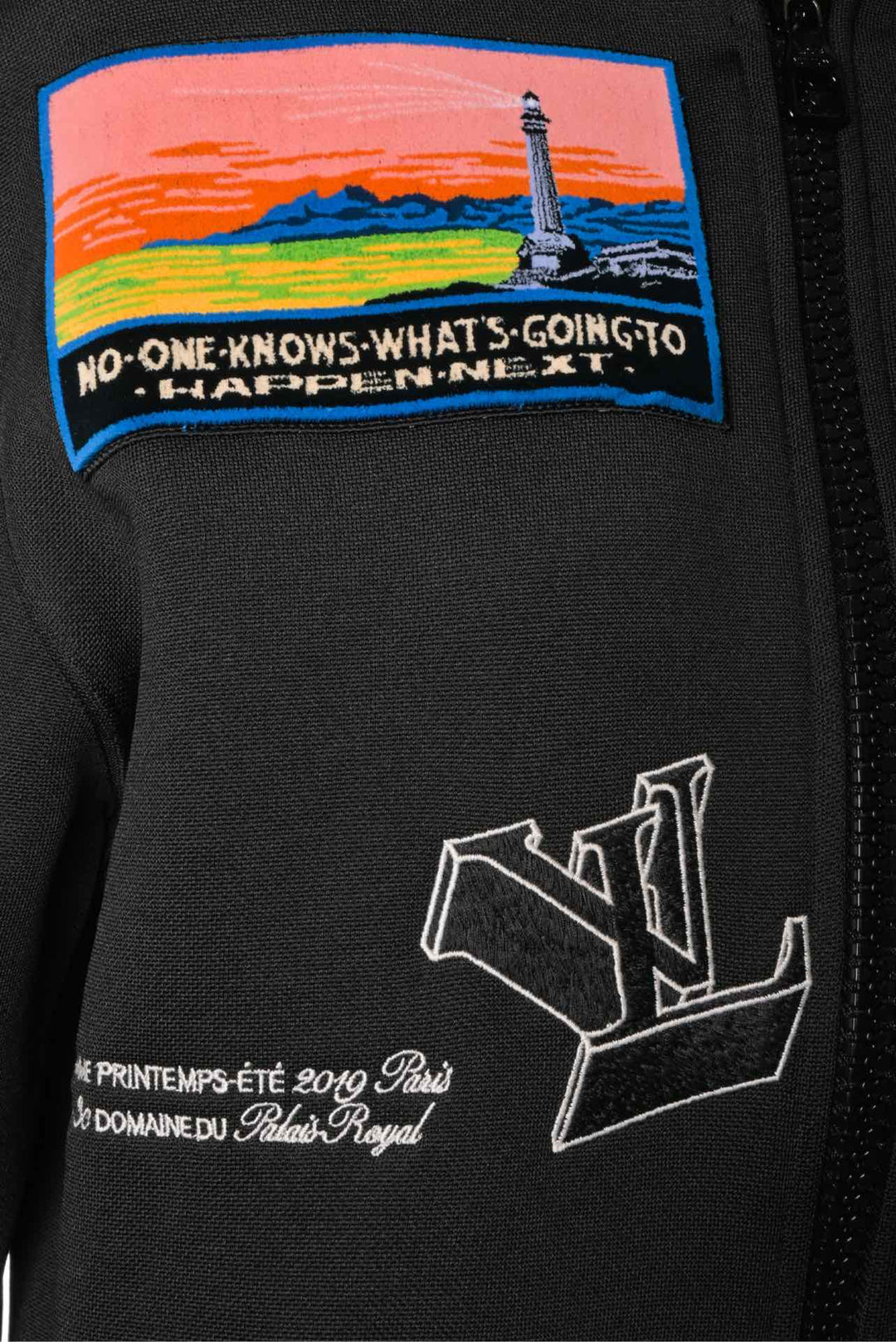 Louis Vuitton Size S Men's SS19 Virgil Abloh Embroidered Patch Hooded Jacket