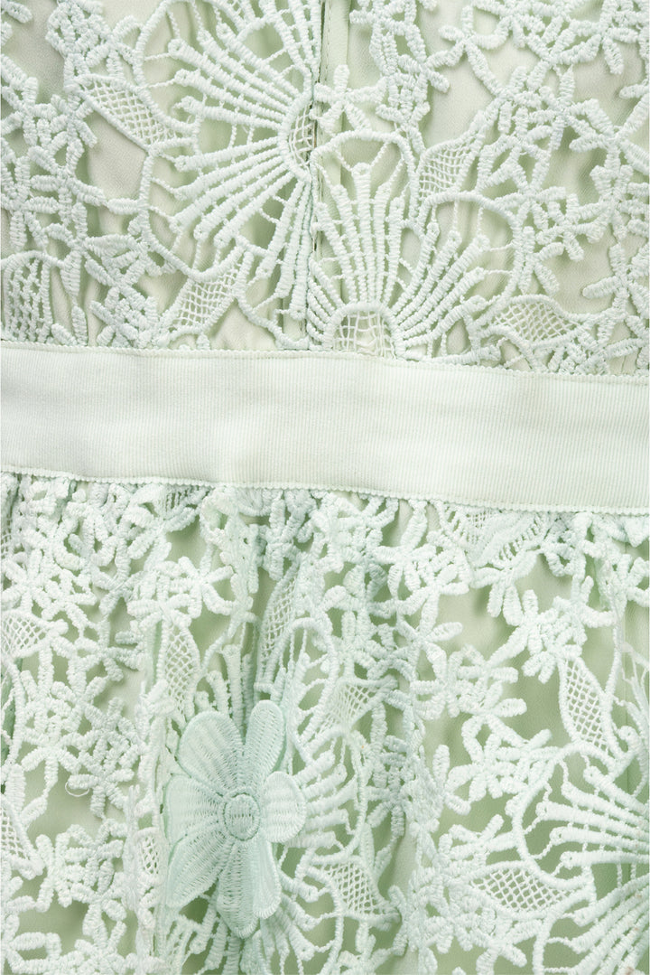 Self Portrait Size 6 3D Floral Lace Midi Dress