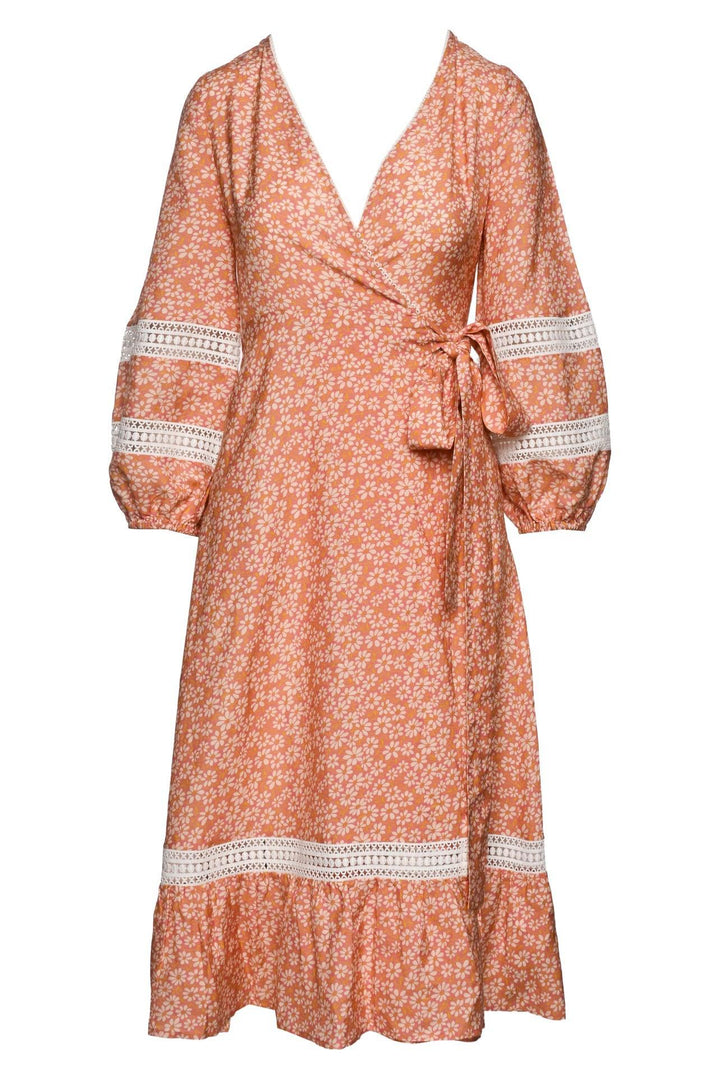maje Size 34 Floral Wrap Dress