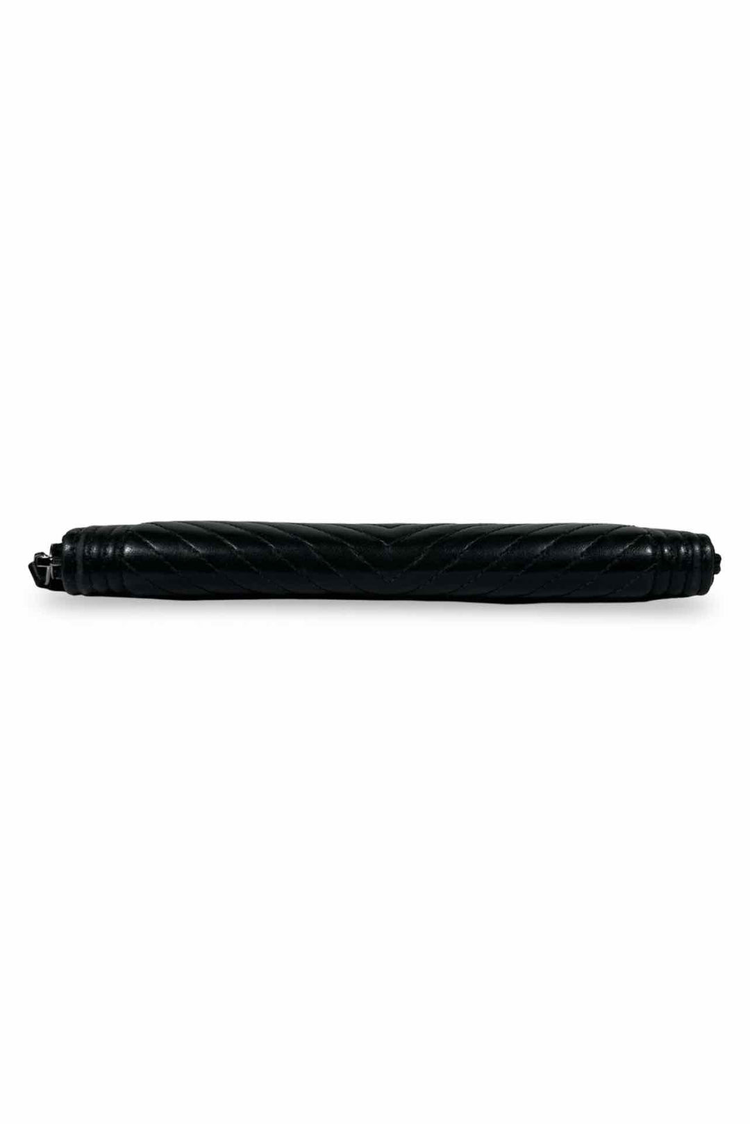 Chanel Boy Zip Around Chevron Wallet