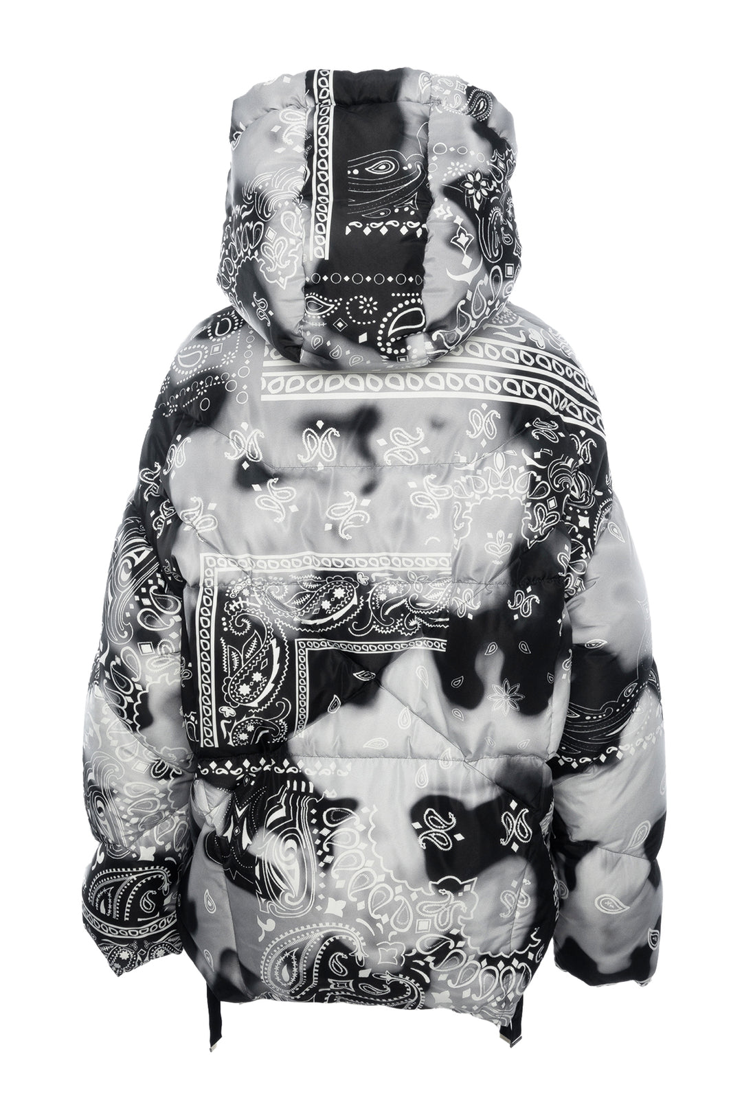 Khrisjoy Size 00 Bandana Print Down Jacket