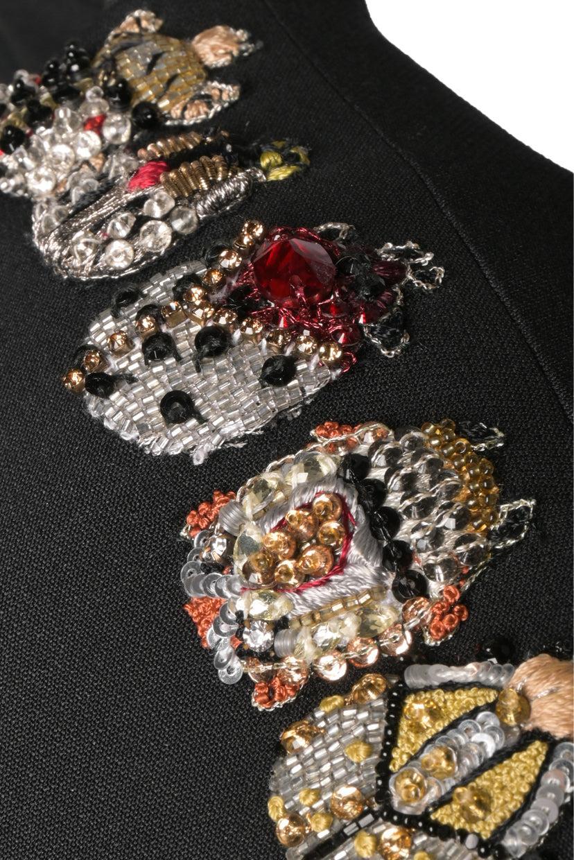 Alexander Mcqueen Size 36 Beetle Sequin Embellished Dress