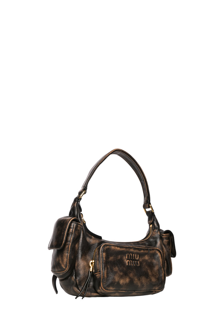 Miu Miu Pocket Nappa Leather Shoulder Bag