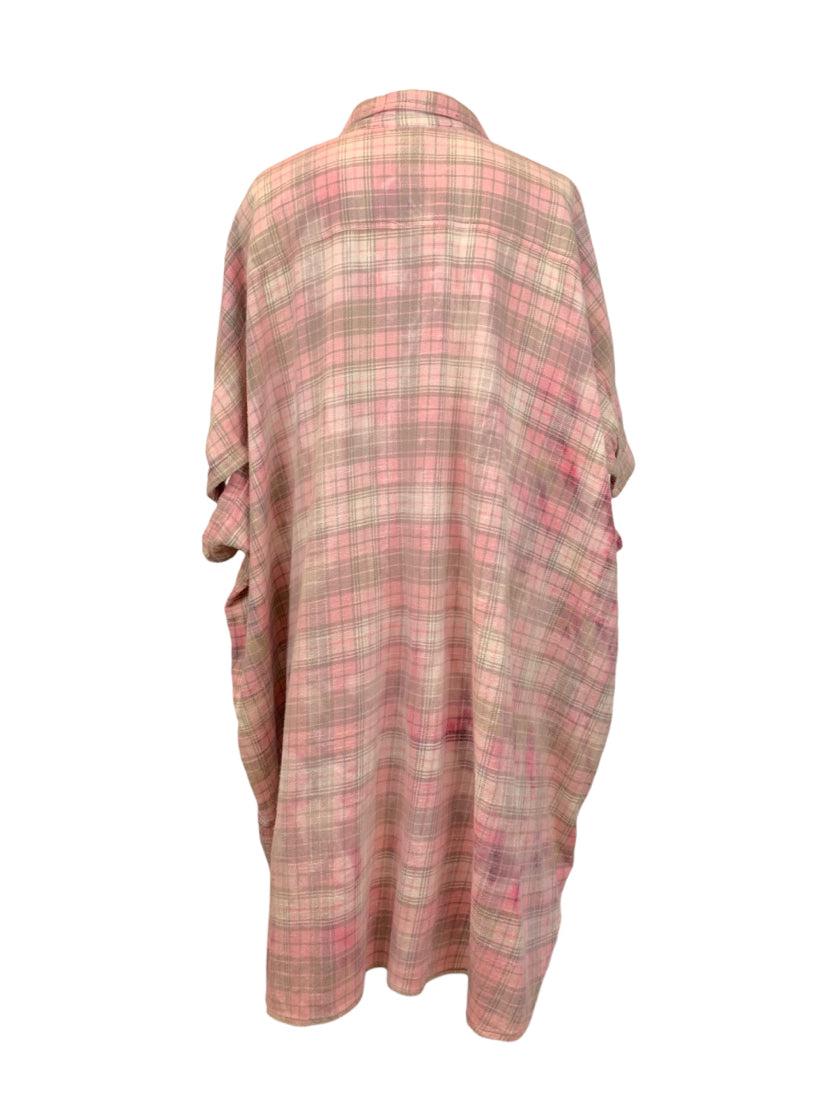 R13 Size OS Plaid Oversized Boxy Shirt Dress