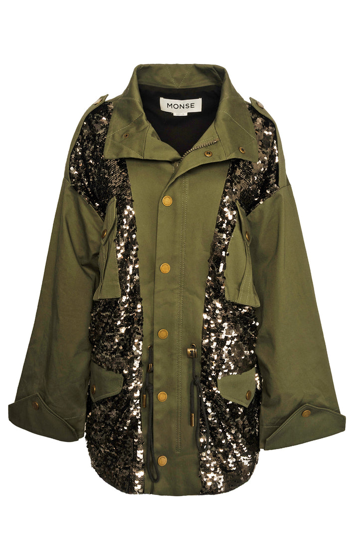 Monse Size L 2021 Sequin-Embellished Field Jacket