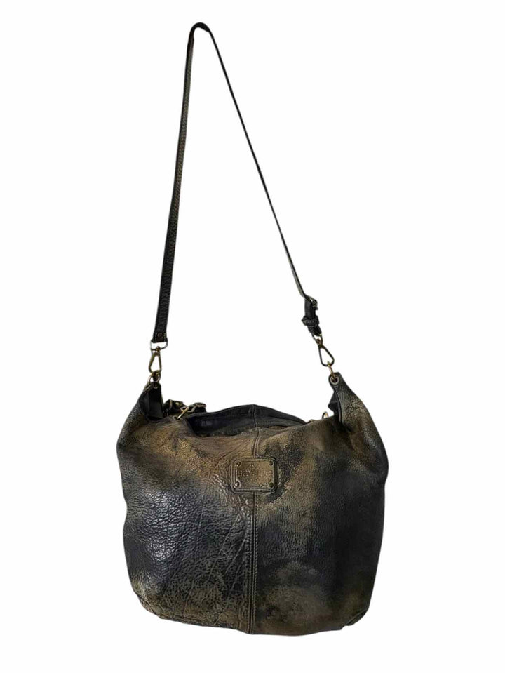 Bayside Calla Lily XL Distressed Leather Hobo Purse