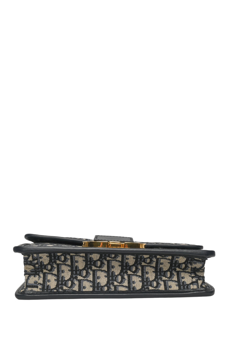Dior 2020 30 Montaigne Bag in Blue Dior Oblique Jacquard