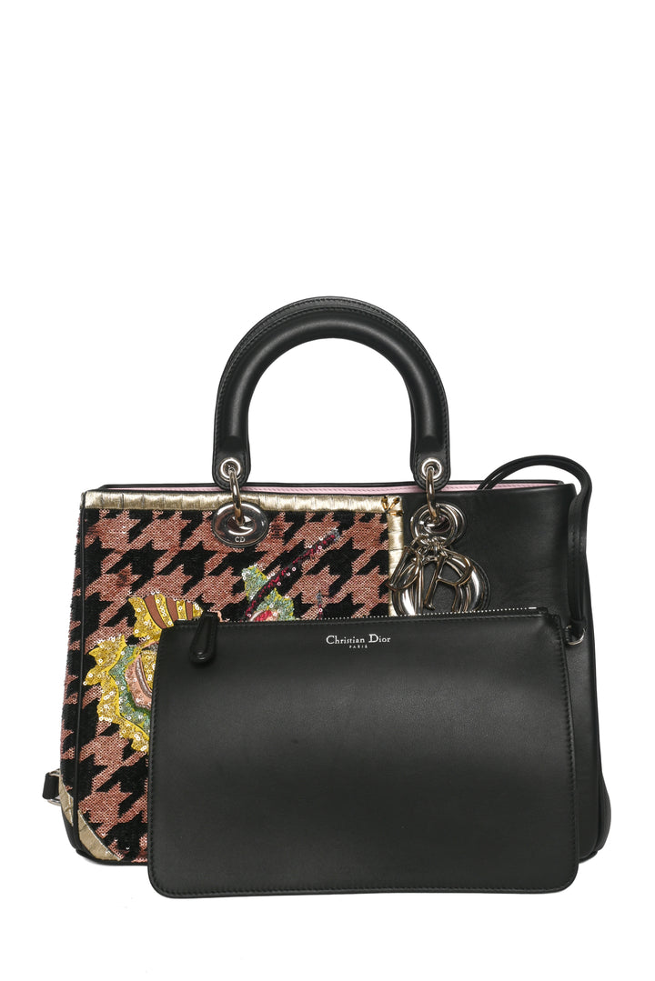 Dior 2015 Embroidered Calfskin Diorissimo Tote