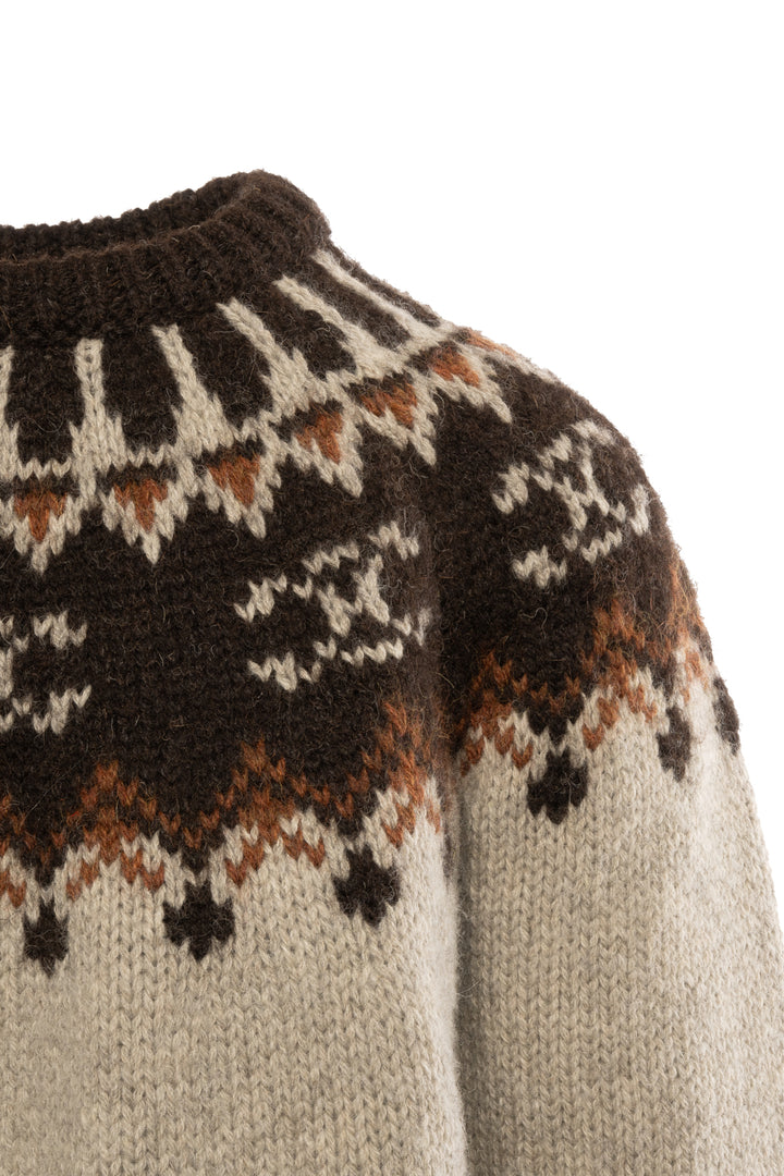 Celine Size XS Triomphe Fair Isle Wool Crewneck Sweater