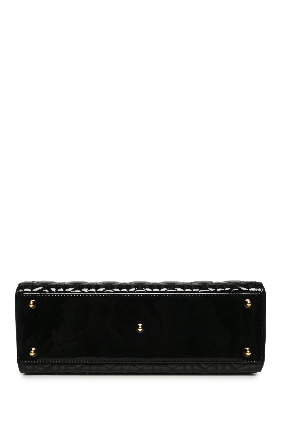 Dior 2012 Cannage Patent Leather Large Lady Dior Tote