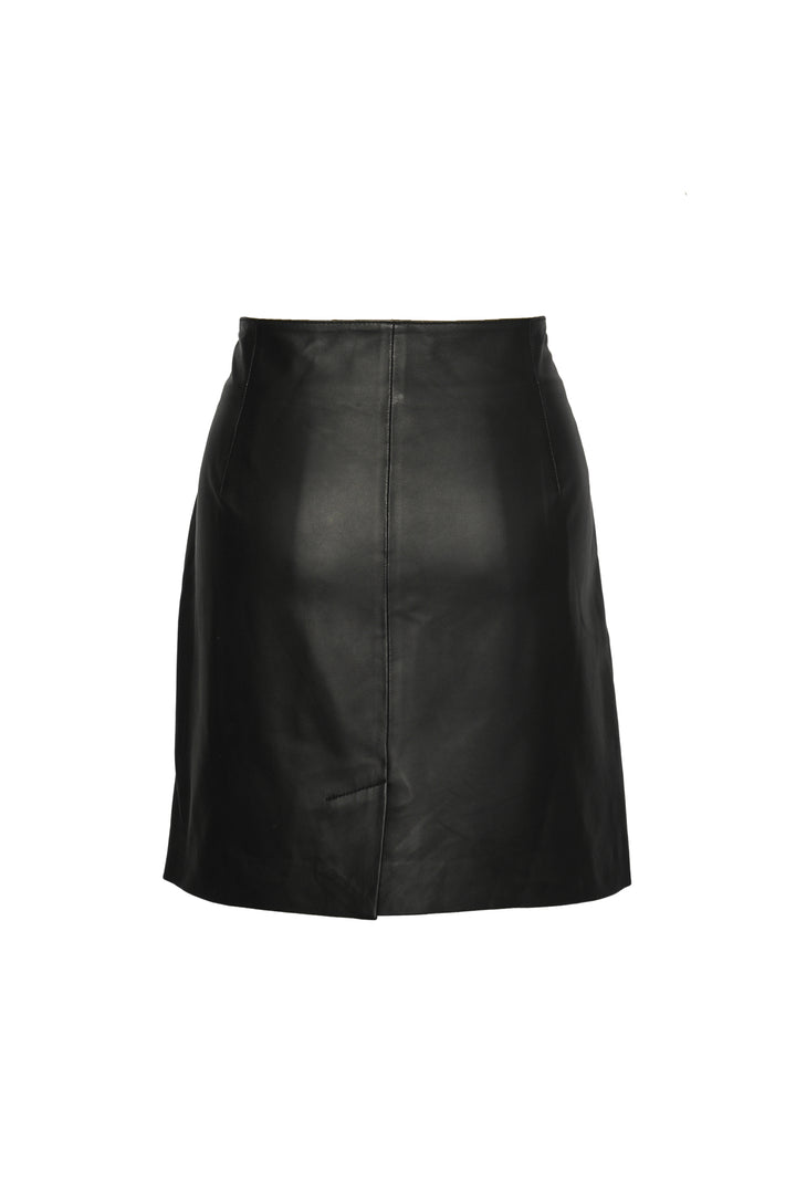 Vince Size 6 Leather High-Waist Mini Skirt