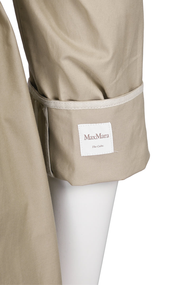 Max Mara Size 0 Oversized Water-Repellent Twill Trench Coat