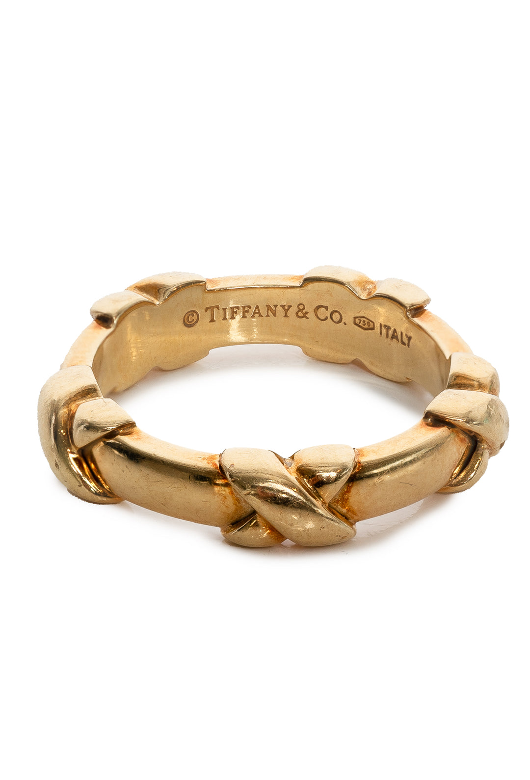 Tiffany & Co Size 5 Paloma Picasso Gold Crossover X Band Ring