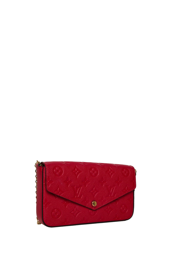 Louis Vuitton Monogram Empreinte Leather Felicie Pochette Chain Wallet Crossbody