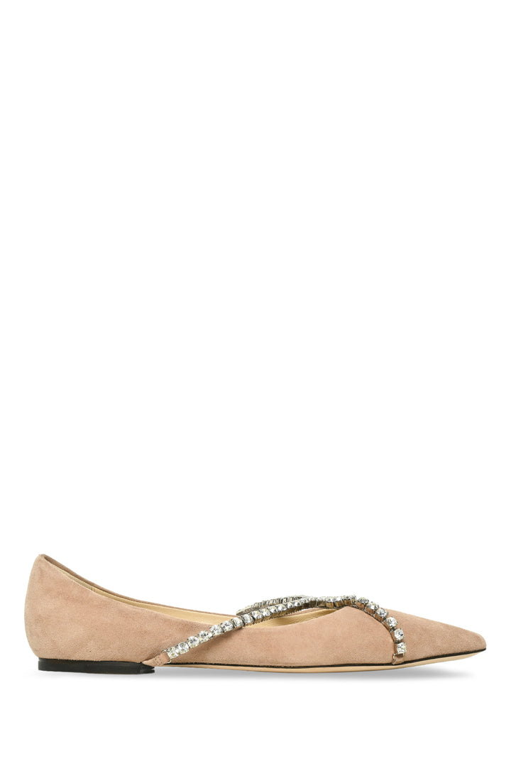 Jimmy Choo Size 37 Crystal Embellished Genevi Flats